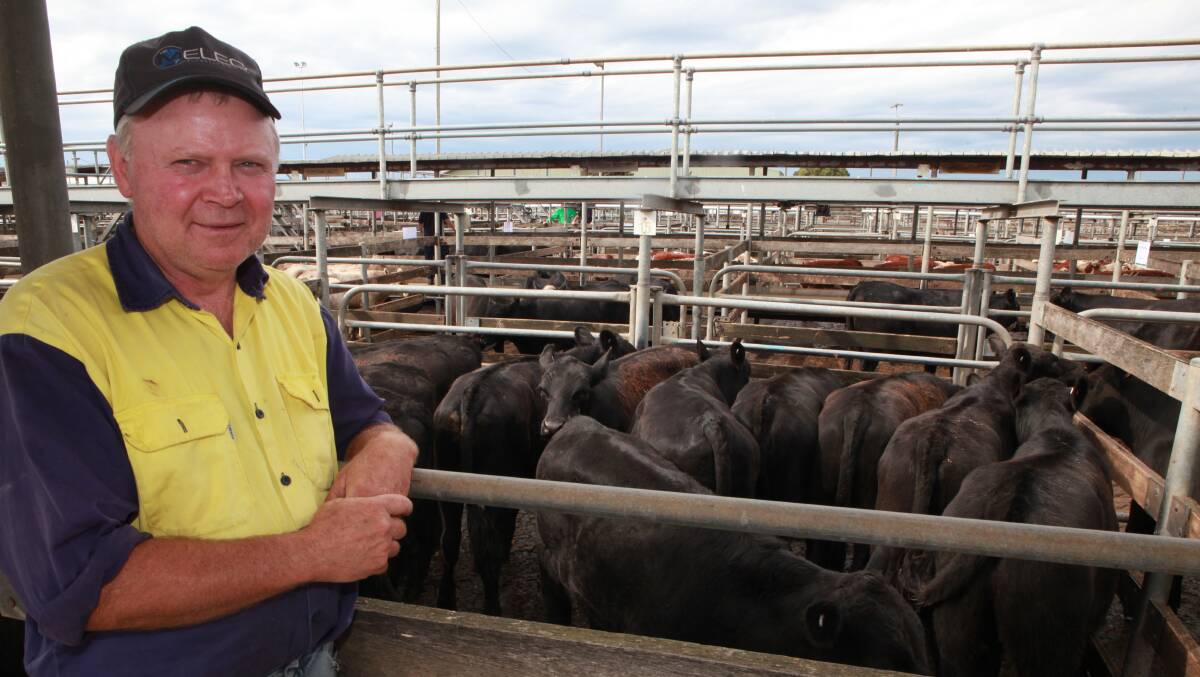 Pleased: Barry Farley of Toolong near Port Fairy was pleased with the price he received at the sale. 