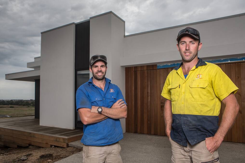 Shaun Stapleton and Justin Okeefe from Stapleton Okeefe Builders are enjoying a very busy period with more people enlisting their services. Picture: Christine Ansorge    