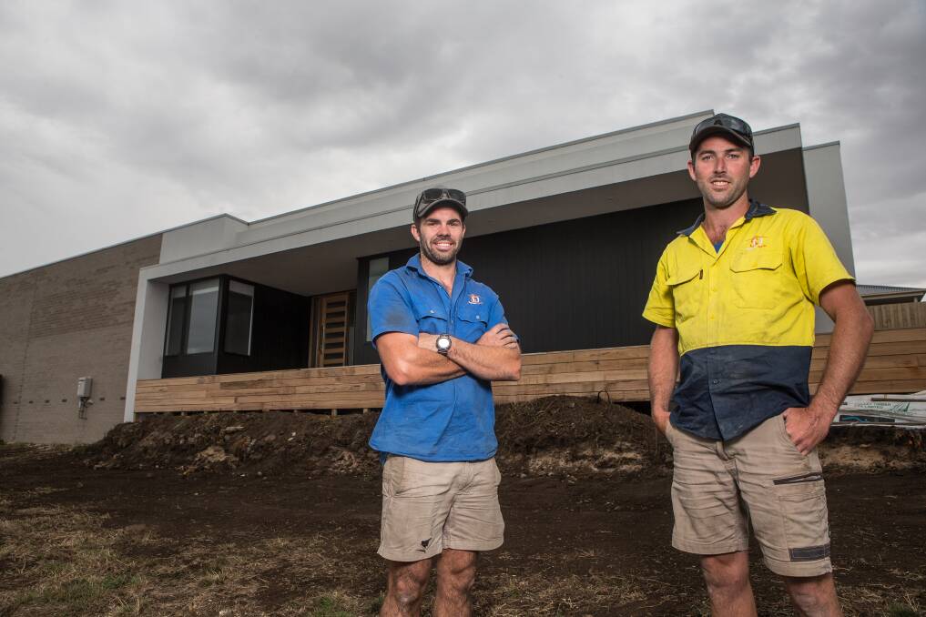 Shaun Stapleton and Justin Okeefe from Stapleton Okeefe Builders are enjoying a very busy period with more people enlisting their services. Picture: Christine Ansorge   