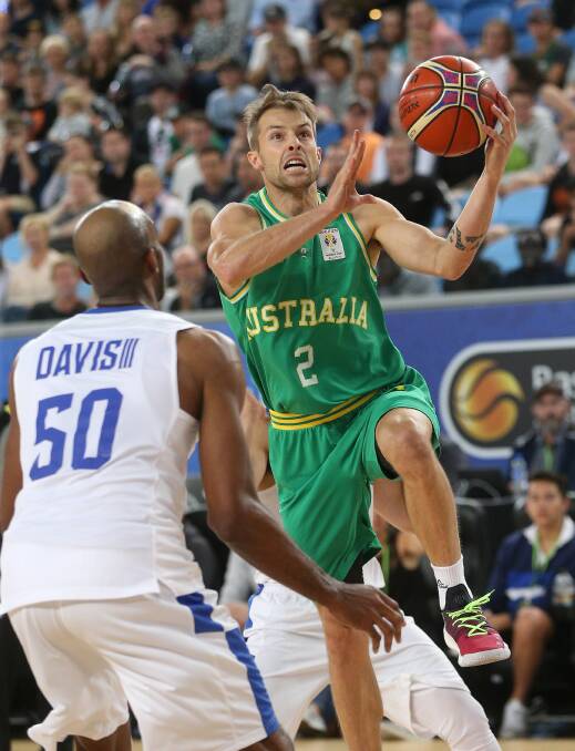 AUSSIE, AUSSIE, AUSSIE: Nathan Sobey will represent Australian Boomers at the 2018 Commonwealth Games. Picture: AAP
