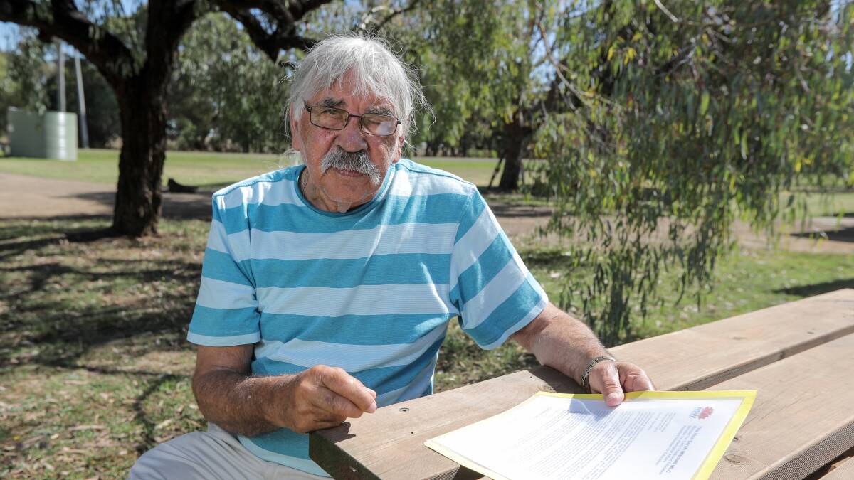 STANDARD, SPORT, LIONEL HARRADINE APOLOGY 180309 Pictured - Framlingham's Lionel Harradine has received an apology from the NSW Government, after he was taken from his parents as part of the Stolen Generation. Picture: Rob Gunstone