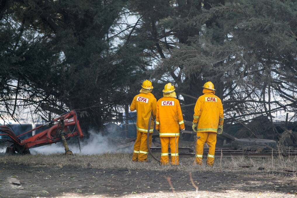Firefighters at Hawkesdale. Picture: Rob Gunstone