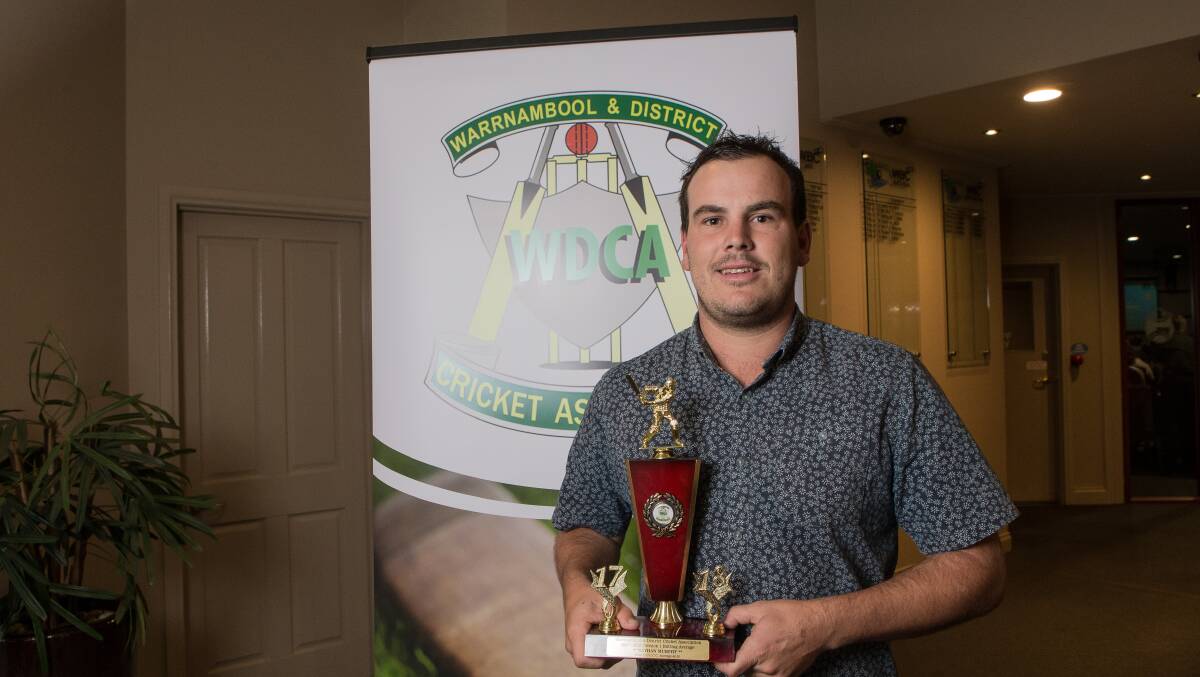 BIG EFFORT: Warrnambool and District Cricket Association batting average award recipient Nathan Murphy.