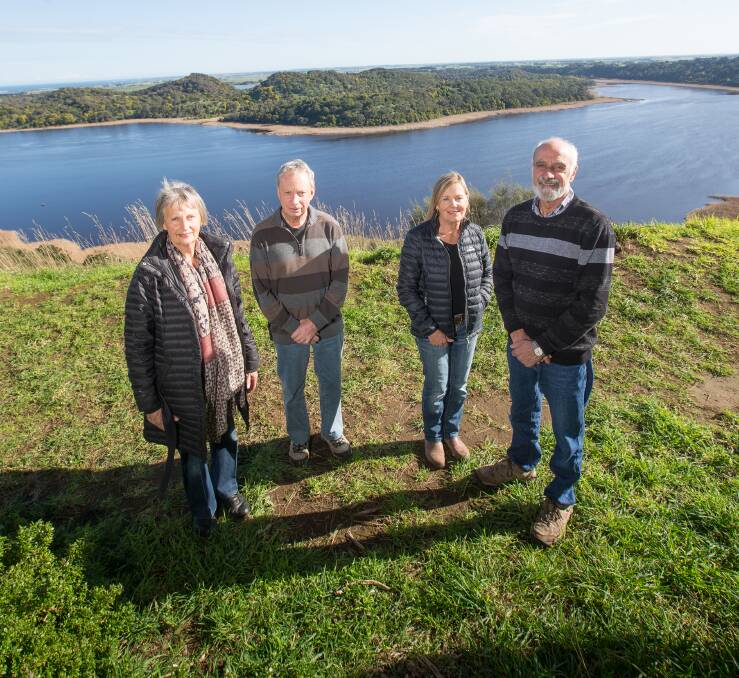 CHANGE: Friends of Tower Hill's Gaye Hine, Wayne Hine, Daf Hester and John Sherwood are pushing for Tower Hill to become a national park. Picture: Christine Ansorge
