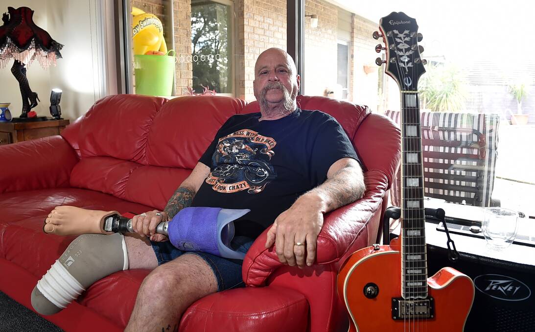 DEVASTATING: Peter Brown has been on a long, tough journey since a car ran into him on his motorcycle four years ago. Picture: NONI HYETT