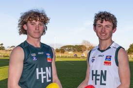 Hampden's Jett Grayland (under 17) and Franklin Holscher (under 14) are ready for the interleague carnival. Picture by Anthony Brady 