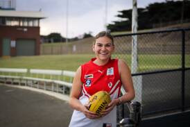 South Warrnambool recruit Georgia McAlpine is in her first Western Victoria Female Football League season. Picture by Justine McCullagh-Beasy 