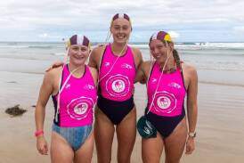 Alana Johnson, Mia Cook and Ellie Johnson performed strongly at the Victorian surf life saving titles. Picture supplied 