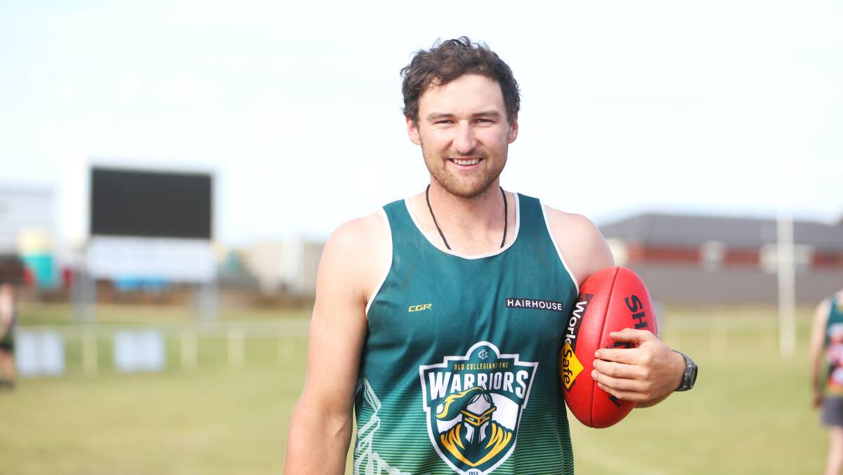 Joe McKinnon will make his debut for Warrnambool and District league club Old Collegians on Good Friday. Picture by Anthony Brady 