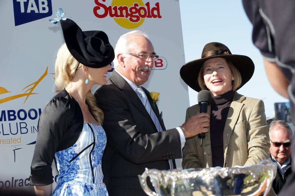 END OF ERA: Long-time carnival MC Rob Gaylard, pictured with Gai Waterhouse, will be replaced by a Racing.com personality. Picture: Damian White