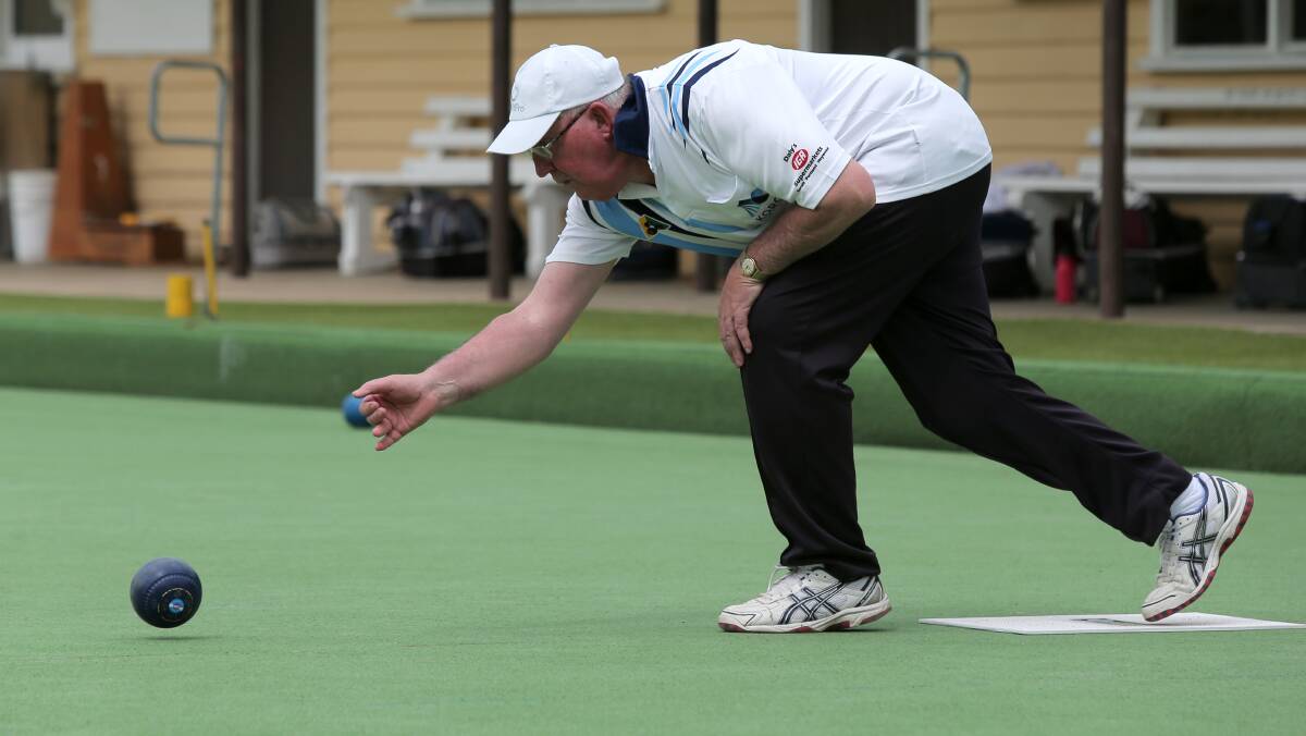 ON A ROLL: Koroit's Jack Murnane sends a delivery down. The experienced skip was too good for Portland's Lindsay Grauer, taking out last week's West Coast singles final.  Picture: Rob Gunstone
