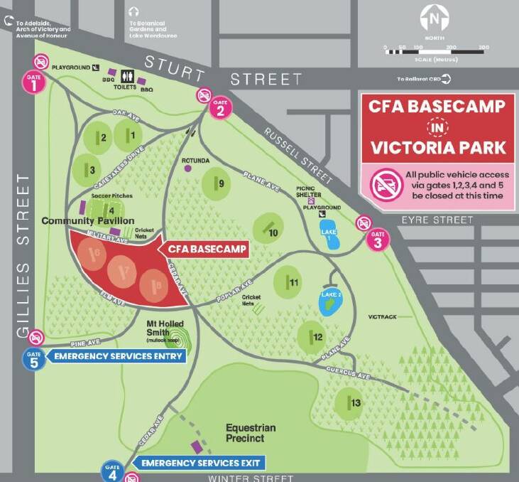 The Victoria Park base camp will be established along Military Drive.