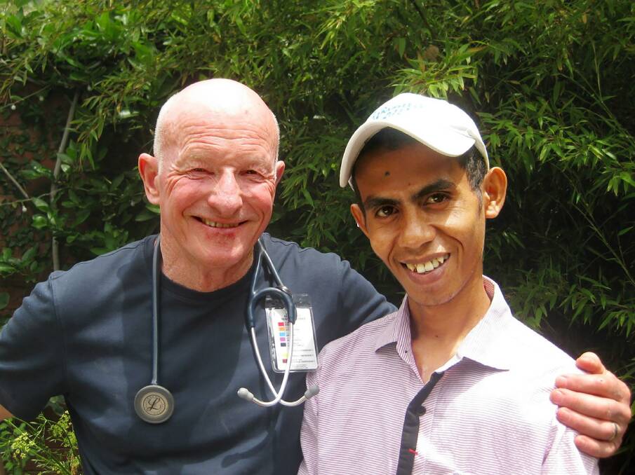 Dr Noel Bayley with patient Roberto who had life-saving surgery recently.