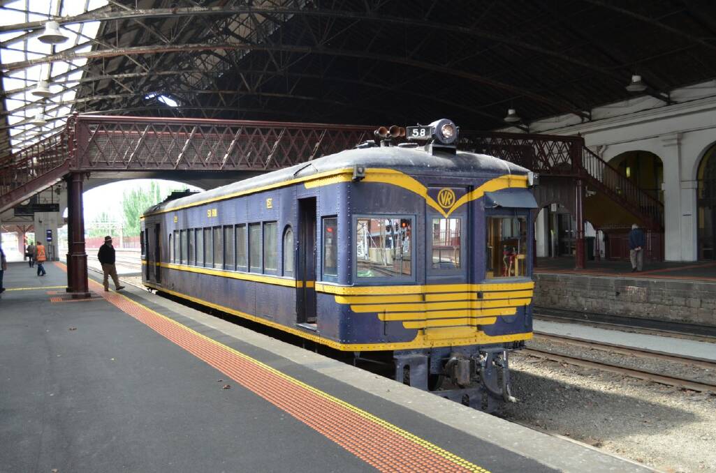 On track: This diesel electric rail motor will visit Warrnambool later this month, offering shuttle rides for those who want a trip back in time.