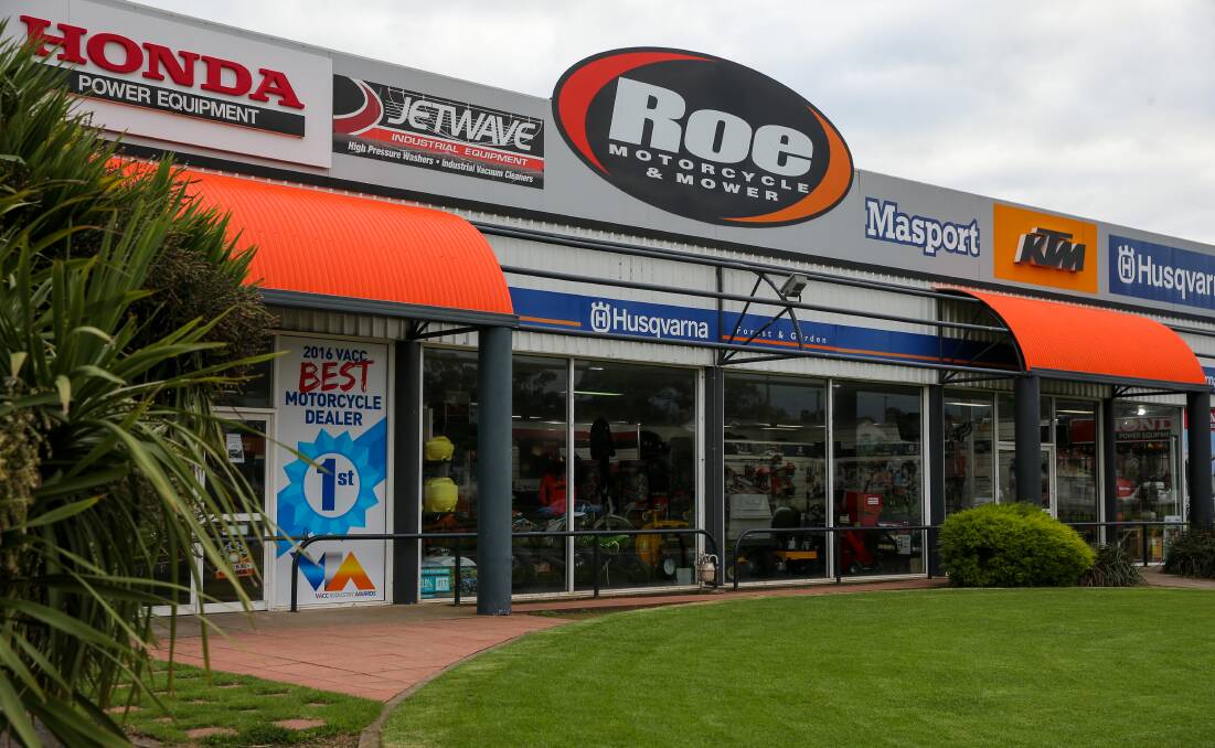 Break-in: Roe Motorcycle and Mower was targeted by burglars who cut a hole in the side of the building and used metal from the recycle bin to drag out and steal a $2800 chainsaw at the weekend. 