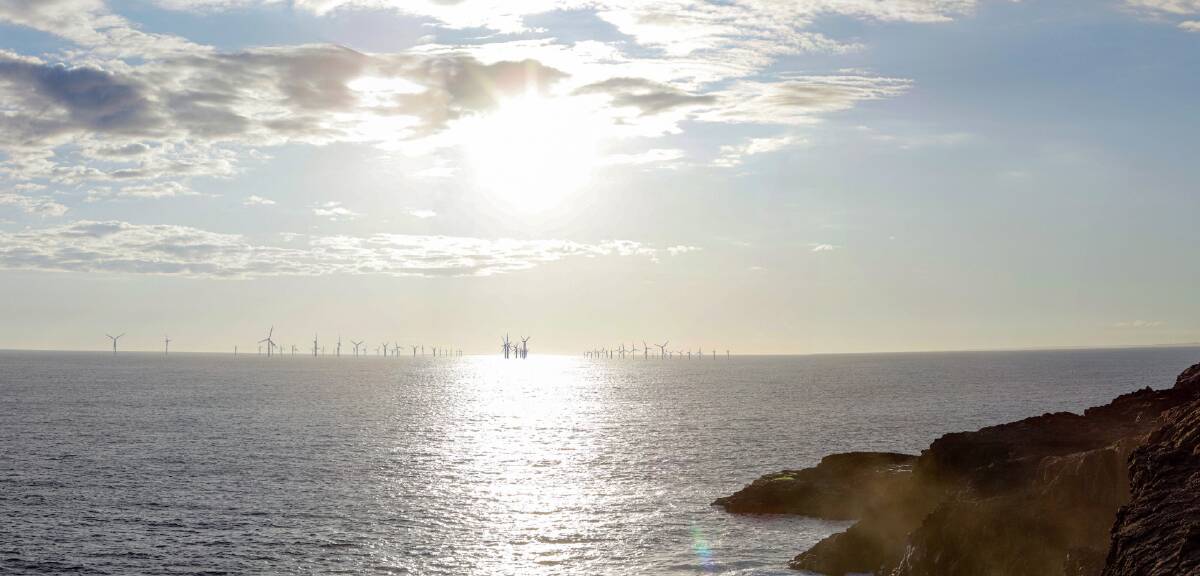 An artists' impression of what an offshore windfarm would have looked like off Cape Bridgewater. That project is now off the table after it fell outside the zone.