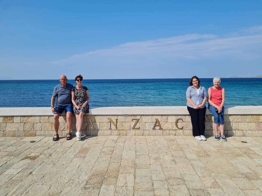 Bob Wason, Ann Body, Rene Draffen and Janet Wason during their visit to Gallipoli in September last year. 