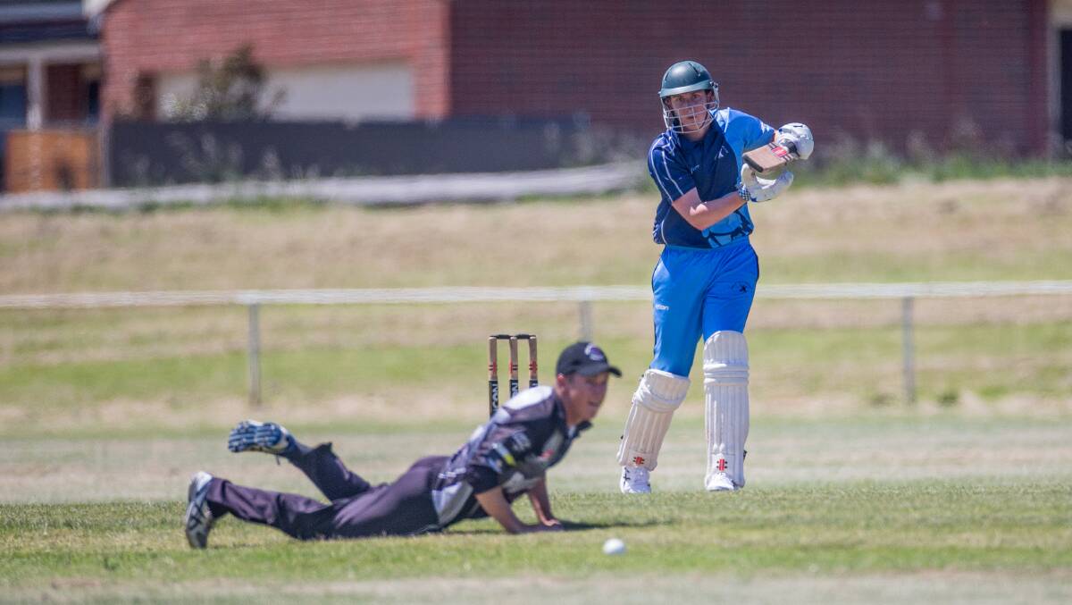 CLOSE CALL: Wesley CBC's Tom Bowman watches where the ball goes after playing a cover drive. Picture: Christine Ansorge