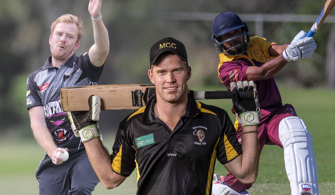 BIG IMPACT: West Warrnambool's Jack Sunderland, Merrivale's Ben Compton and East Warrnambool's Weranga Bulathwala are three of the seven overseas players in the Warrnambool and District Cricket Association this season.