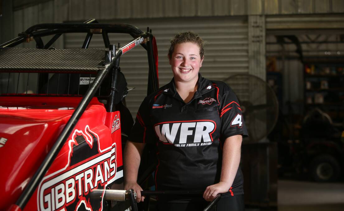 FLYING: Cobden wingless sprintcar driver Carly Walsh is heading to Tasmania to compete in the Australian Championships. Picture: Amy Paton