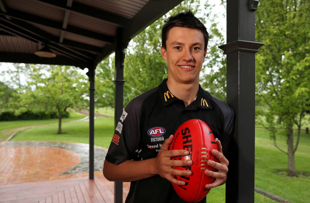Hugh McCluggage at his family home prior to being drafted by Brisbane. Picture: Rob Gunstone