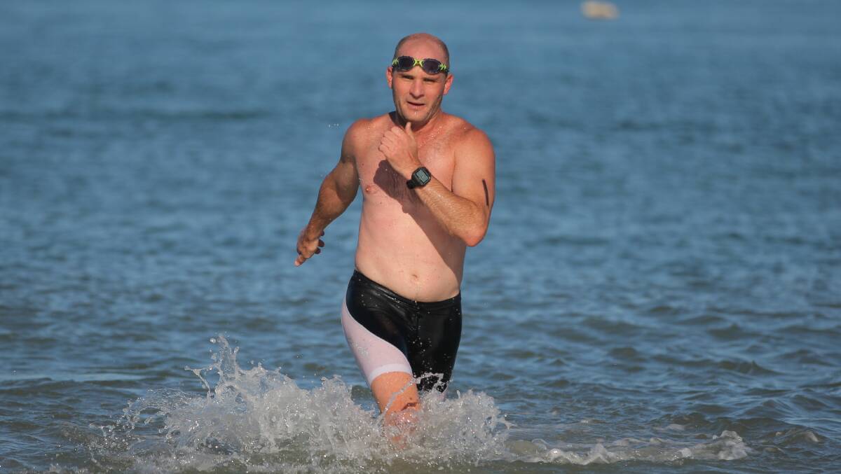 FIGHTING HARD: Warrnambool's Andy Ryan wants to overcome a troubled calf to compete in the Warrnambool Tri Club's foreshore triathlon. 