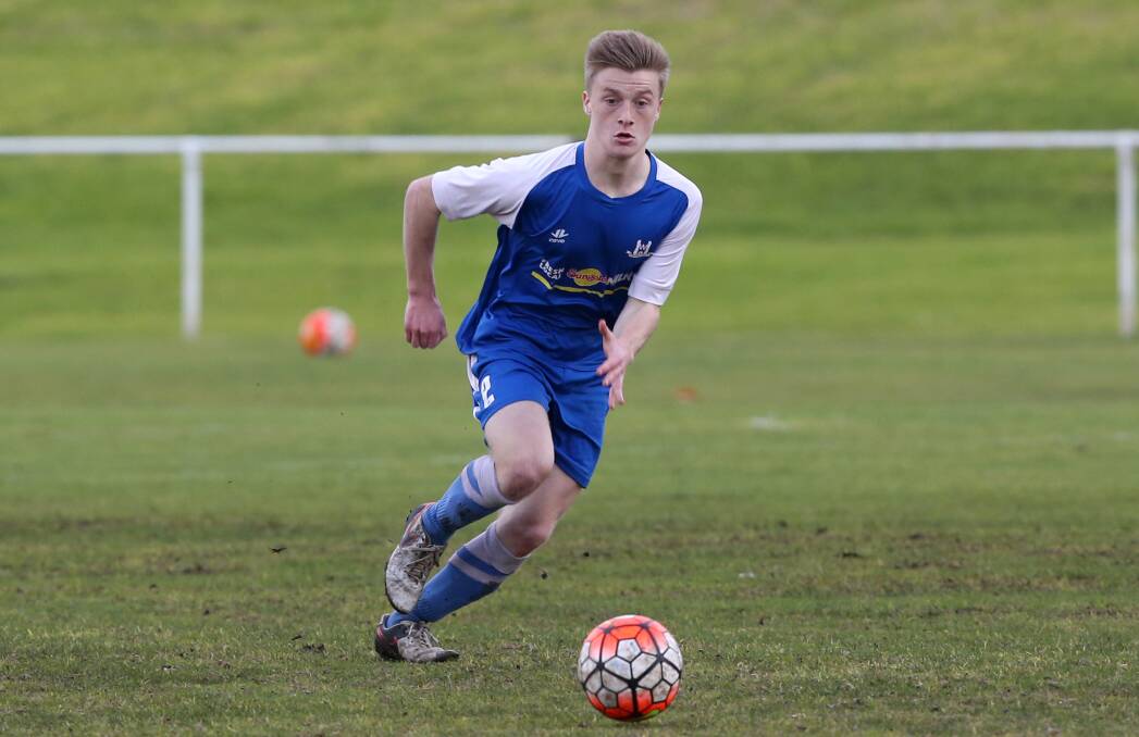 LIVELY: The Warrnambool Rangers are rapt with their ability to adapt their game style. Midfielder Tom Cowling played in the club's 1-2 win over league leader Forest.