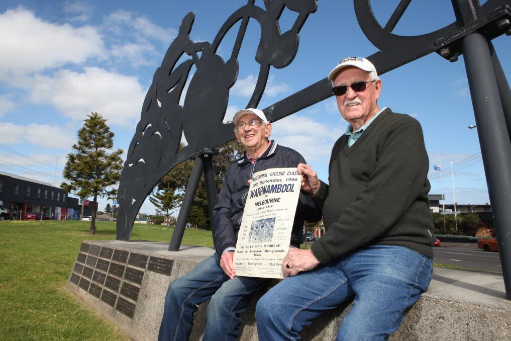 RICH HISTORY: Gus Hyland (left) and Lyndsay Hill have a long involvement with the Melbourne to Warrnambool Cycling Classic. Picture: Nick Ansell