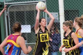 TRIUMPH: Georgia Muir led Woorndoo-Mortlake to a historic A grade netball premiership. Picture: Tracey Kruger.