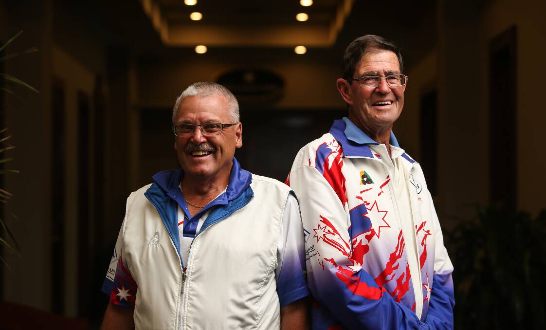 BEST BOWLING: Ron Robinson and Gerry Watt, both from Portland RSL Memorial Bowling Club, won the Des Notley Classic Pairs. Picture: Amy Paton