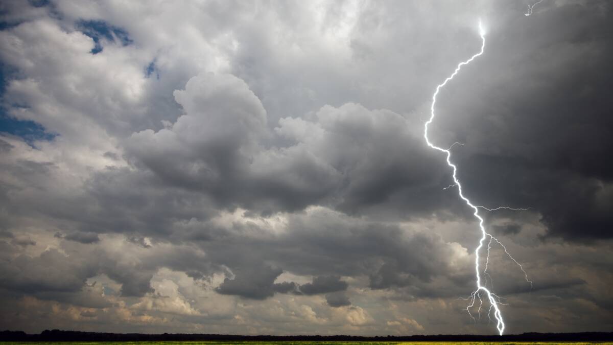 The incident occurred during the amassing of storms in eastern NSW on Saturday afternoon. File image.