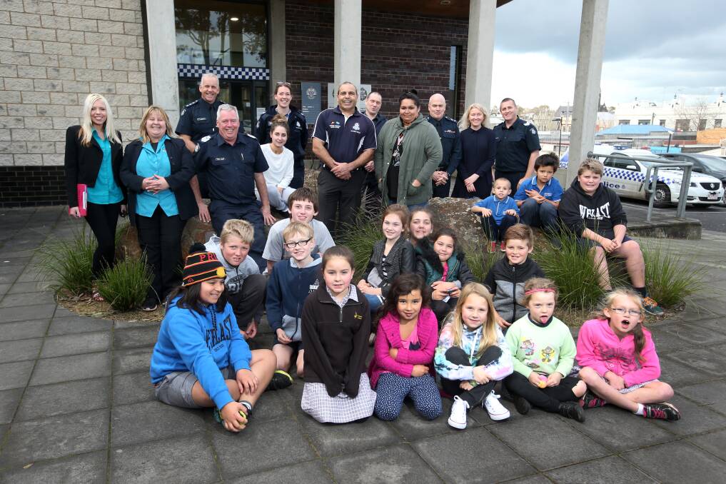Future police personnel: Warrnambool Police hope the Gunditjmara youth group will consider police in their future career prospects. Picture: Amy Paton
