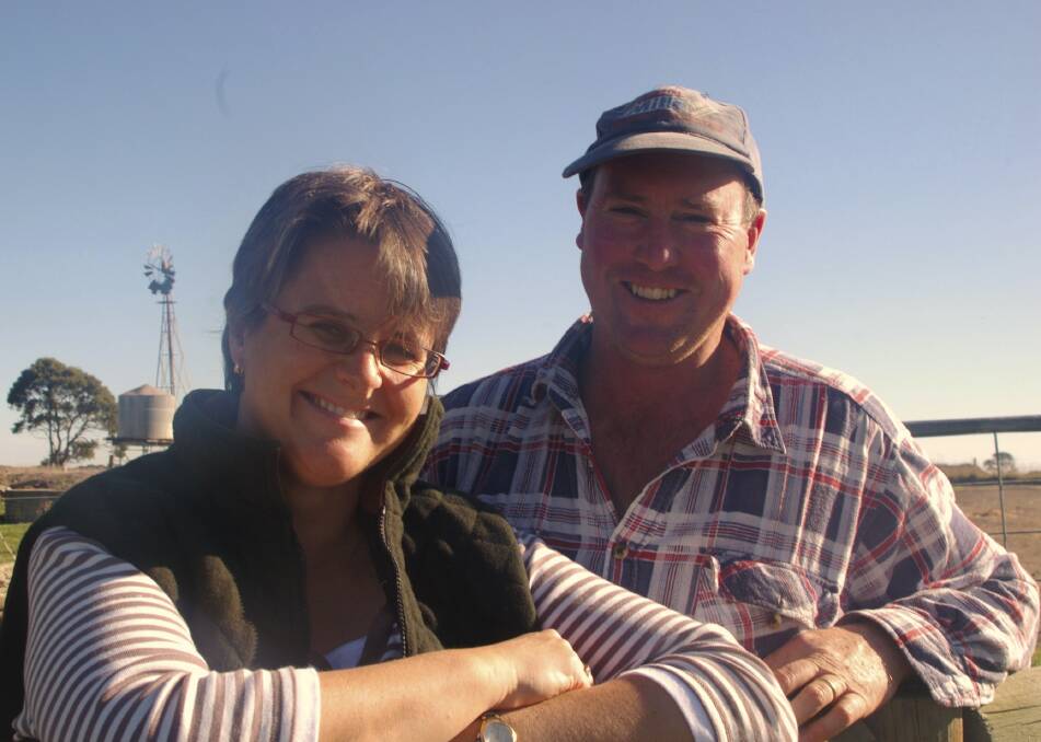 Community: Terang Dairy Farmers Joe and Julie Giblin (pictured here in 2008) are grateful there were no lives lost during fires on the weekend.  
