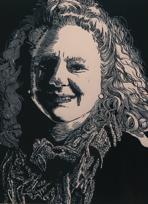 Entrant: Andrea Radley's artwork of Mayor Kylie Gaston. Picture: Amy Paton