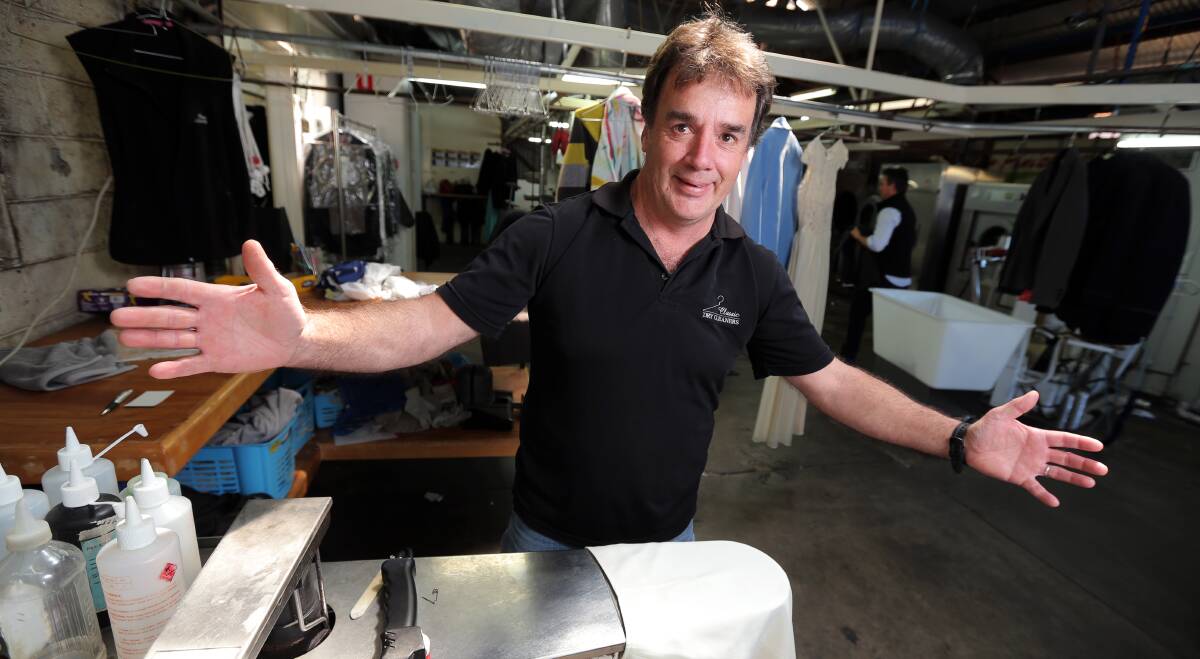 A moving story: Classic Dry Cleaner's Mark Hadden is looking forward to the move from their iconic Warrnambool premises. Picture: Rob Gunstone