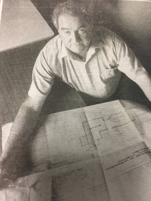 Growing pains: Warrnambool Football Club 1992 vice-president Bill Toleman was hoping voluntary labour would help in completing the club's expansion plans.