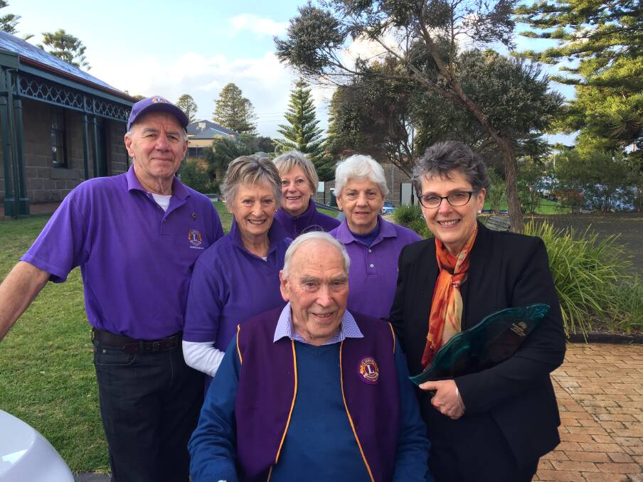 Purple passion: Long-time Warrnambool Lions Club Member Tim Carlton was thrilled to be nominated for Senior Australian of the Year 2018 by fellow local hero Vicki Jellie.