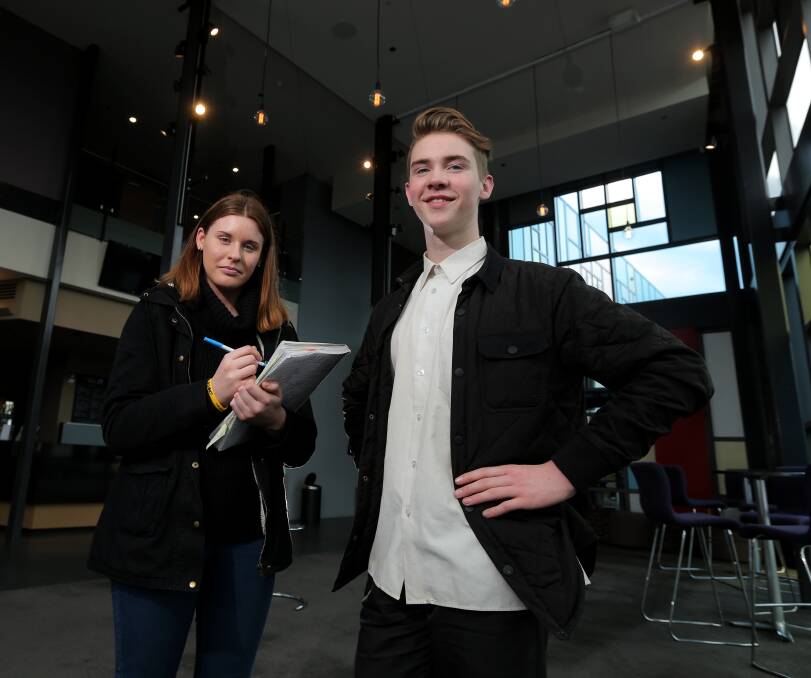 Talented teens: Judge Nancy Schipper and Moyne youth councillor Hudson Buckle are searching for the winner of this year's Moyne's Got Talent. Picture: Rob Gunstone