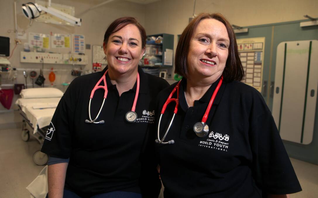 Nurses in Action: Nicole Clayton and Jasmine Chakir are heading to Kenya to deliver home-based care to those in need. Photo: Amy Paton.