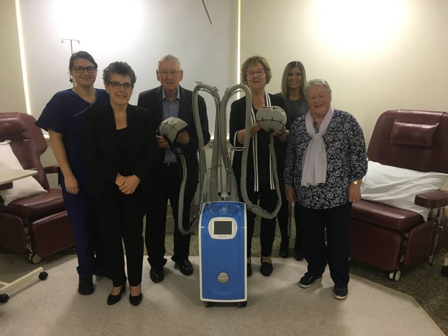 Thanks: Warrnambool's St John of God Hospital is the first in the region to offer cooling caps thanks to donations from the Brian Parsons Family, the Hamblin Family, Peter's Project Foundation and Thomas O'Toole Foundation. 