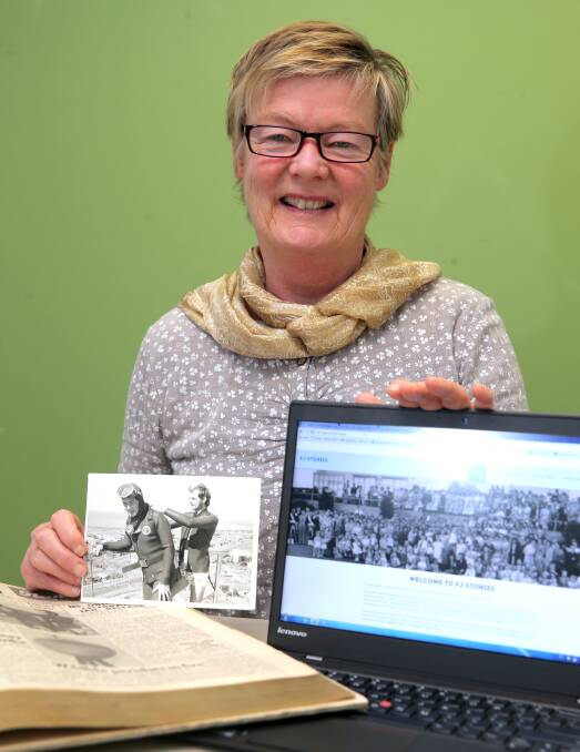 Larger than life: Project co-ordinator Julie Eagles is proud to have been part of a team to launch stories of Fletcher Jones online. Picture: Rob Gunstone