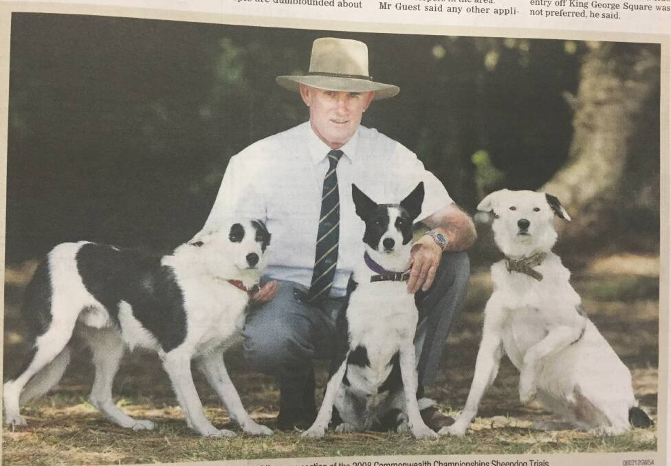 Roof: In February 2008, Dubbo's Greg Prince took home honours in the open section of the Commonwealth Sheepdog trials held in Port Fairy with champion dog Lisa (right).