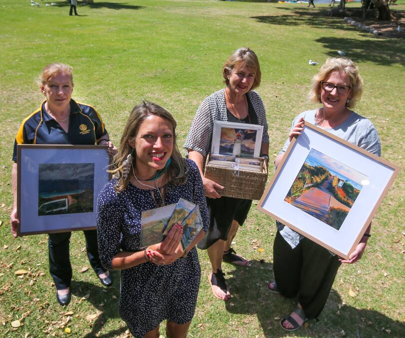 Icon: Summer night market cohorts Rotary Daybreak's Jan Read, artist Caroline Healey and organisers Di Brown and Kerry Lee farewell the season. Picture: Rob Gunstone