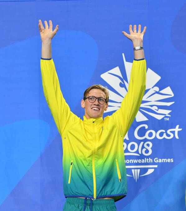 HI THERE: Australian swimmer Mack Horton could be a surprise entrant in the first leg of the Shipwreck Coast Swim Series in Port Fairy. Picture: AAP Image/Darren England