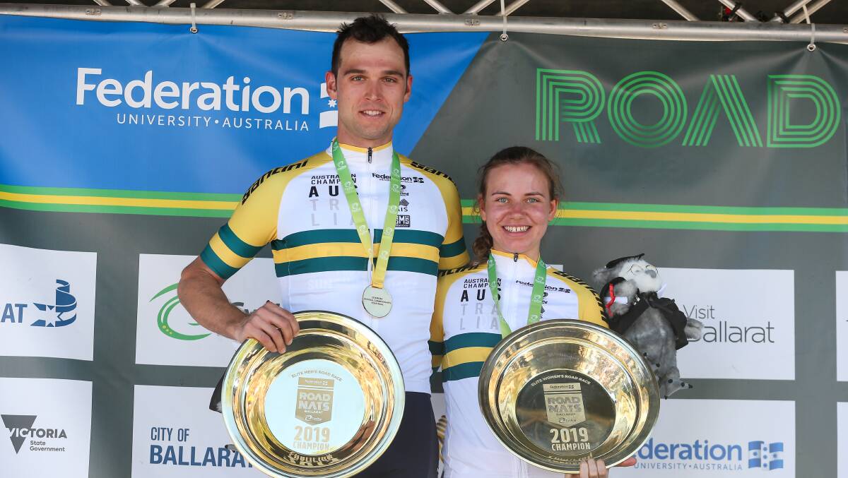 NEW TEST: Australian national road race champions Michael Freiberg and Sarah Gigante will race in the Melbourne to Warrnambool. Picture: Con Chronis