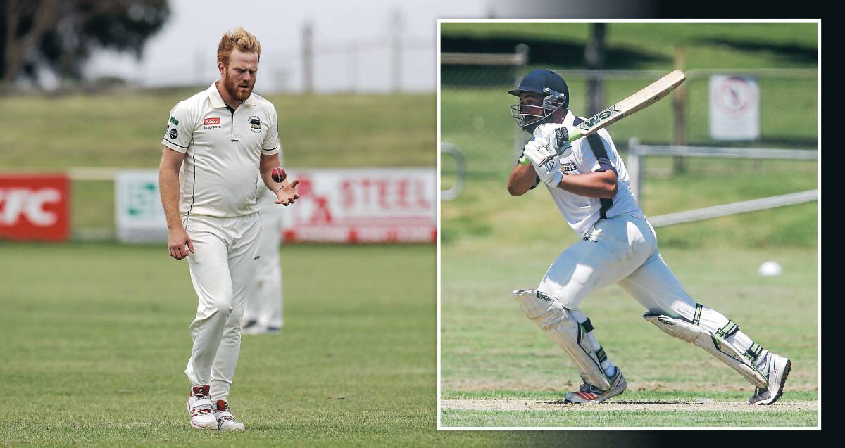 FAVOURITES: West Warrnambool's Jack Sunderland (left) and Woodford's Nick Butters are the WDCA captains' favourites to take out the cricketer of the year award.