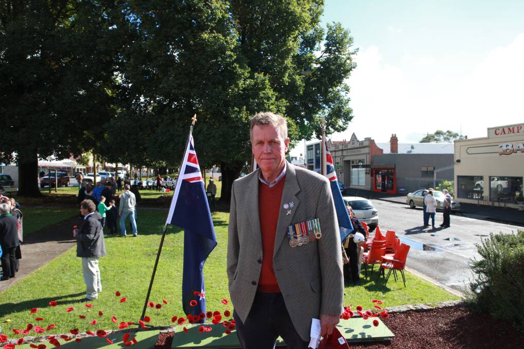 Andy Bell, who served in Vietnam after being conscripted at a young age, at Camperdown's ANZAC Day service.