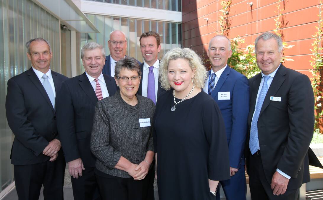 Dream realised: Peter's Project founder Vicki Jellie met with Health Minister Jill Hennessy, Wannon MP Dan Tehan and other representatives for the official opening of the South West Regional Cancer Centre. Picture: Vicky Hughson