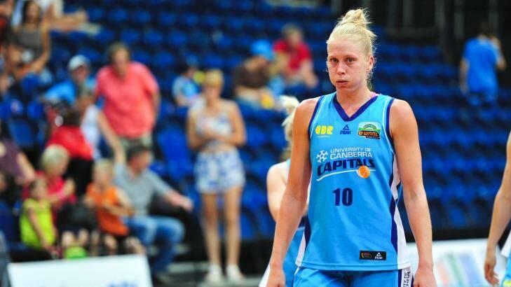 Abby Bishop just needs medical clearance to re-sign with the Canberra Capitals. Photo: Melissa Adams 