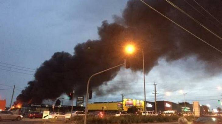 Smoke from the Campbellfield factory blaze. Photo: Miki Perkins